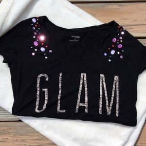 Express GLAM bejeweled shirt
